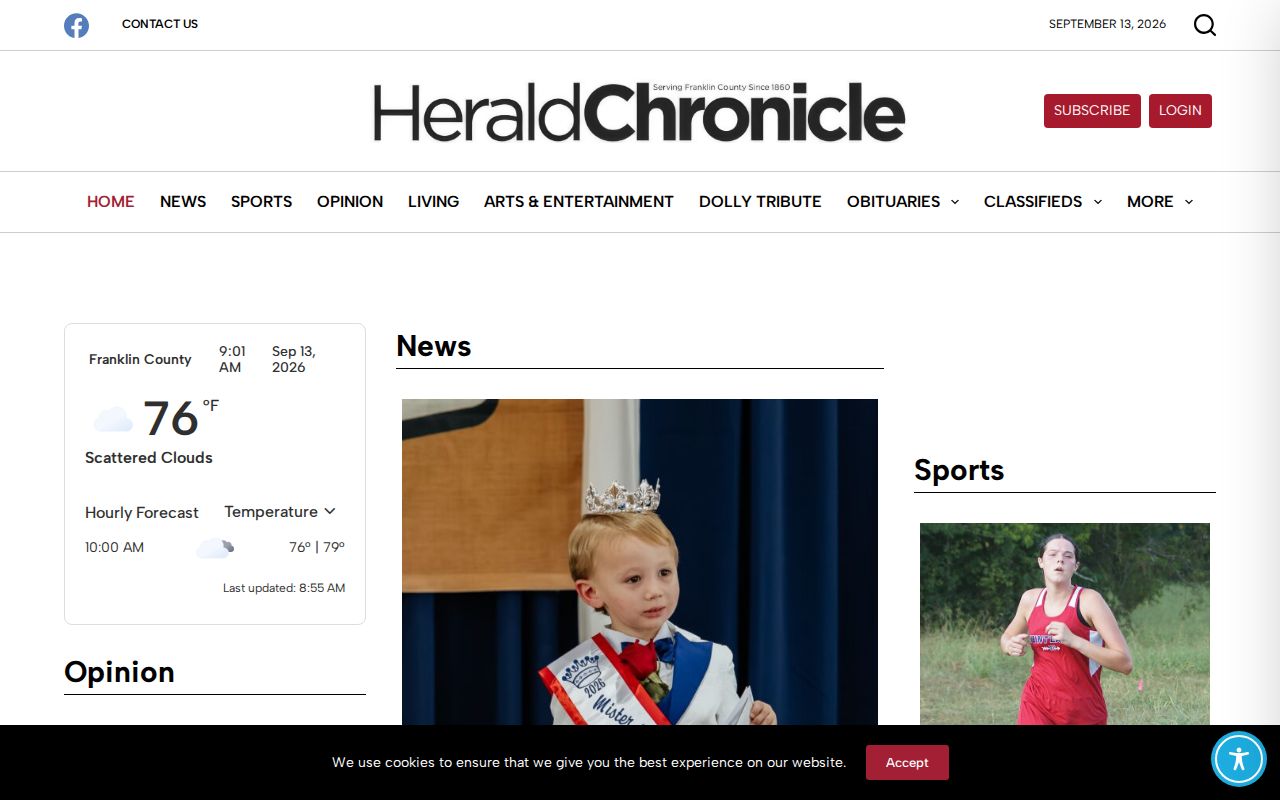 Herald-Chronicle periodic Franklin County arrest log coverage